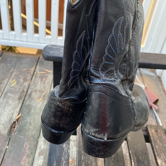Red Ranch cowboy boots in black size 5 1/2 - Picture 4 of 5